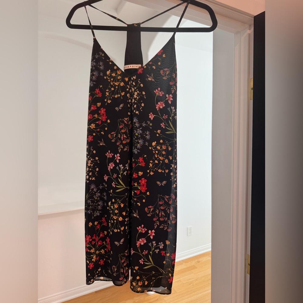 Alice + Olivia Black Floral Dress